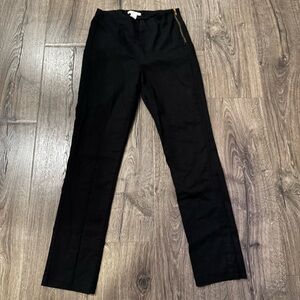 H&M Classic Black Trousers gold side zipper size 6 women